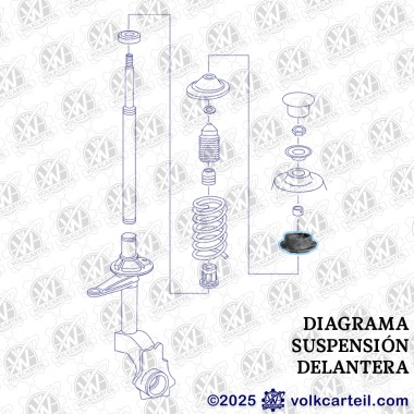 DIAGRAMA SOPORTE AMORTIGUADOR GOL PARATI SAVEIRO 2000-2007