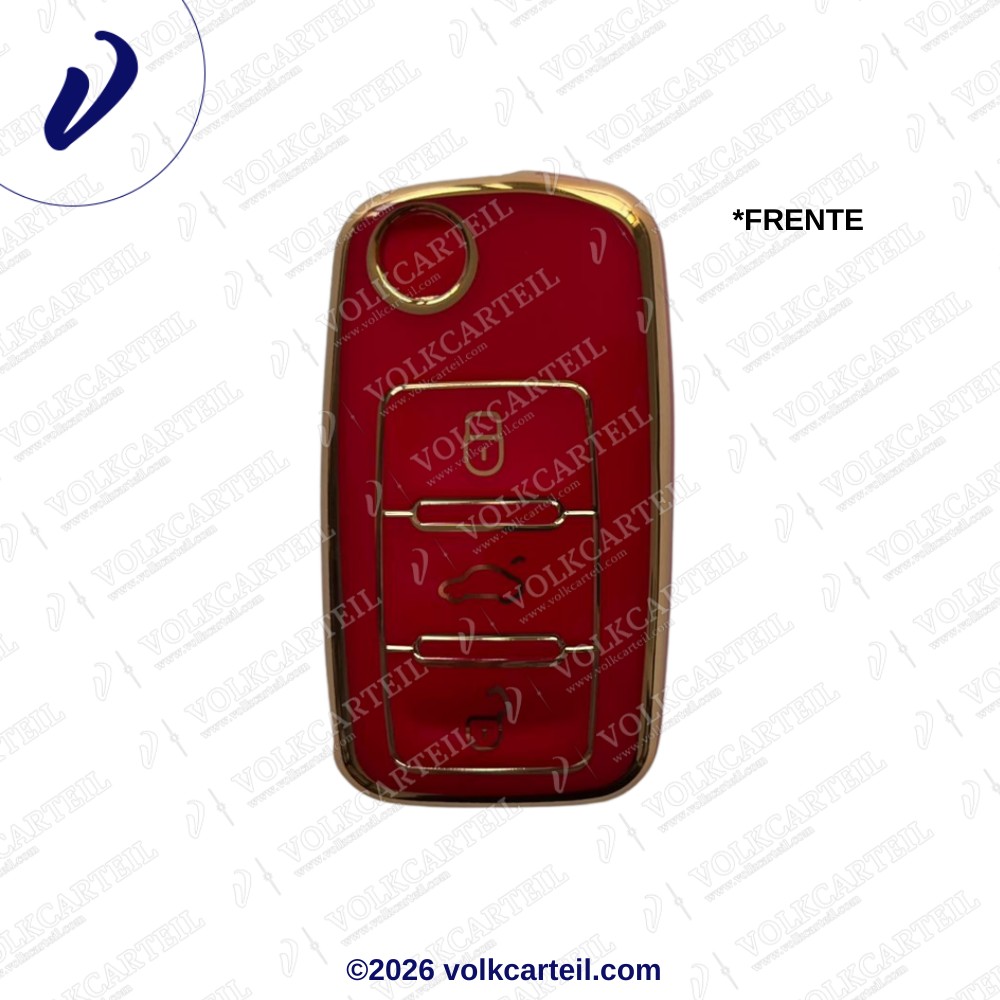 FUNDA LLAVE 3 BOTONES (METALIZADO)