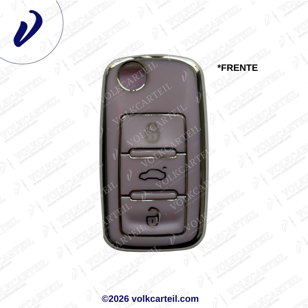 FUNDA LLAVE 3 BOTONES (METALIZADO)