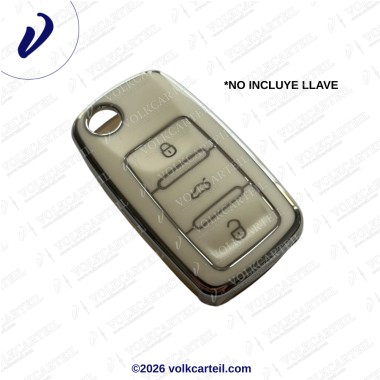 FUNDA LLAVE 3 BOTONES (METALIZADO)